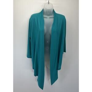 WORTHINGTON - Women's XL Beautiful Blue Teal Knit Open Front Cardigan